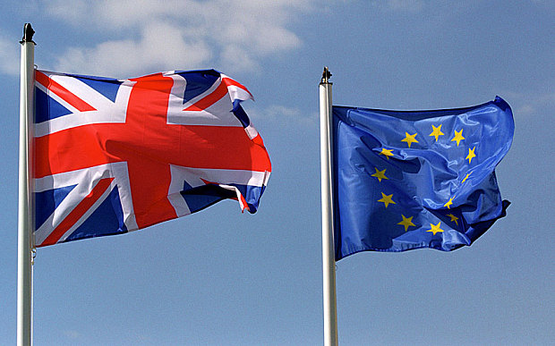 uk and eu flags